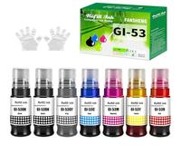 FANSHENG GI53 Inchiostro Compatibile con Canon GI-53 53 Flaconi di Inchiostro per Pixma G650 G550 Stampanti (7 Pack,2 Nero/Ciano/Magenta/Giallo/Rosso/Grigio)