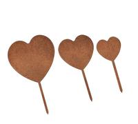 FANSHINUO 3 Pezzi/set Amore A Forma Di Cuore Pali In Metallo Giardino Yard Pali Resistente Alle Meteo Design Per La Casa E L'Ufficio Decorazione