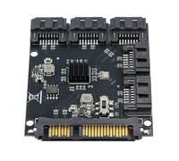 FANSHINUO Adattatore moltiplicatore porta SATA, installazione senza attrezzi per 5 dispositivi, trasferimento dati simultaneo, PCB, costruzione PM compatibile con Satas Splitter