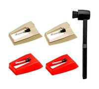 FANSHINUO Ago per giradischi di ricambio per giradischi in vinile Giradischi Stilo fonografo con spazzola di pulizia Pennini professionali