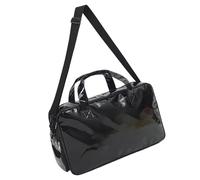 FANSHINUO Borsa a tracolla multiuso da viaggio durante la notte con scarpe dedicate di stoccaggio in pelle PU borsa da fine settimana per donne e uomini borsa resistente all'acqua, Nero , One Size