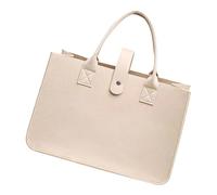 FANSHINUO Borsa in feltro dal design ergonomico con manico per lo shopping, per uscire, cesto per vestiti, perfetto per professionisti e organizzatori essenziali per ufficio, cachi, One Size