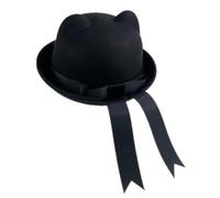 FANSHINUO Cappello a cloche fatto a mano cappello di lana elegante orso orecchio sorpresa regali per la fidanzata per le vacanze a tesa rovesciata bombetta, MM, M