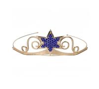 FANSHINUO Cerchietto per capelli con corone di lusso, resistente, per feste di compleanno, elegante spettacolo, esagramma, cristallo, ragazza, matrimonio, costume copricapo