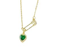 FANSHINUO Collana con ciondolo a forma di cuore, con data, in lega, per festival musicali e sfilate di moda, as the pic show, Metallo