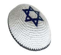FANSHINUO Comodo cappello in cotone traspirante distintivo rotondo alla moda etnico per trendsetter e amanti degli accessori comodo cappello unisex, Stella bianca blu, Taglia unica