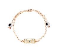 FANSHINUO Corda intrecciata regolabile con ciondolo a forma di cuore con occhio portafortuna, lettera e smalto, regalo per gli amanti della moda, gioielli alla moda da uomo, Misura unica, come