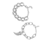 FANSHINUO Elegante collana moderna da donna, elegante bracciale in lega di metallo, adatto per gli amanti della moda, as the pic show, Metallo