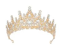 FANSHINUO Elegante coroncina da donna con strass, per feste di fine anno, feste di fine anno, costume per matrimoni, compleanni e occasioni speciali, as the pic show, lega di zinco