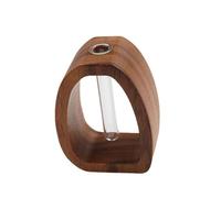 FANSHINUO Elegante vaso da fiori in legno realizzato in noce aggiunge un tocco naturale al tuo ambiente. Vaso da fiori artistico