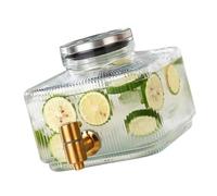 FANSHINUO Erogatore di vetro della bevanda di grande capacità con il lanciatore sicuro della lavastoviglie del rubinetto robusto con il rubinetto per i partiti e l'evento