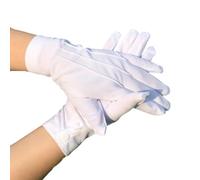 FANSHINUO Guanti bianchi uniforme formale per ragazzi ragazze spettacolo d'arte festa concorso formale per cerimonia galateo, bianco, Taglia unica