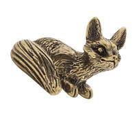 FANSHINUO Scultura in bronzo antico in miniatura ornamento da scrivania tradizionale statua animale culturale per la decorazione dell'ufficio domestico arte in miniatura del metallo