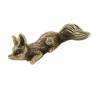 FANSHINUO Scultura in bronzo antico in miniatura ornamento da scrivania tradizionale statua animale culturale per la decorazione dell'ufficio domestico arte in miniatura del metallo