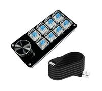 FANSHINUO Tastiera macro della manopola della dogana con i commutatori sostituibili caldi meccanici 3key/4key/6key/8key per la tastiera macro delle dogane di gioco migliorata