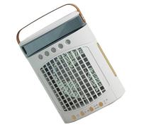 FANSHINUO Ventola di raffreddamento da scrivania con luce notturna Aria condizionata Oscillante Ventilatore da tavolo per camera da letto ufficio USB ricaricabile