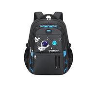 FANSHINUO Zaino per la scuola elementare con tema astronauta spazioso spazio di archiviazione in tessuto Oxford Daypack casual per ragazzi ragazze zaini per bambini resistenti agli strappi, Nero