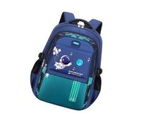FANSHINUO Zaino per la scuola elementare con tema astronauta spazioso spazio di archiviazione in tessuto Oxford Daypack casual per ragazzi ragazze zaini per bambini resistenti agli strappi, Verde, L
