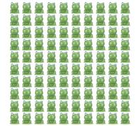 Fanshiontide Mini figure di rana in resina, 100 pezzi, mini rane verdi, statuette in miniatura, per acquario, giardino, paesaggio, casa delle bambole, decorazioni fai da te