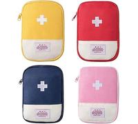 Fansoftiks Borsa di pronto soccorso vuota, piccola, portatile, vuota, per kit di pronto soccorso, impermeabile, divisori, borsa per medicine da viaggio, per emergenze, per casa, ufficio, auto,