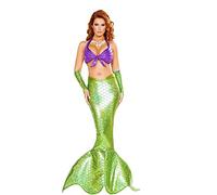 Fanstyle Abito da Sirena Cosplay Costume da Halloween per Vestire la Sirena di Un Locale Notturno