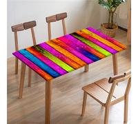 FANSU Arcobaleno Tovaglia Rettangolare Piazza Copritavolo con Bordo Elastico, 4/6/8FT Copritavolo Tavolo Panno per Esterno Sala da Pranzo Cucina Ristorante Giardino (120x120cm,Viola)