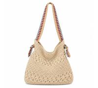 FANSU Borsa Mare in Paglia Donna Grande Stile Bohémien (Beige 1)