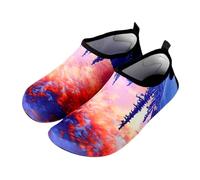FANSU Chaussures de Plage Pieds Nus avec Semelle Souple, Chaussons Aquatiques à Séchage Rapide pour Natation, Surf, Yoga et Activités Nautiques, Confort Extensible Unisexe (Nuvole Colorate,41)