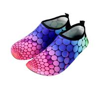 FANSU Chaussures de Plage Pieds Nus avec Semelle Souple, Chaussons Aquatiques à Séchage Rapide pour Natation, Surf, Yoga et Activités Nautiques, Confort Extensible Unisexe (Cerchio colorato,42)