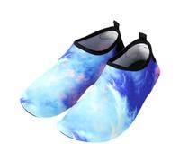 FANSU Chaussures de Plage Pieds Nus avec Semelle Souple, Chaussons Aquatiques à Séchage Rapide pour Natation, Surf, Yoga et Activités Nautiques, Confort Extensible Unisexe (Blu Astratto,42)