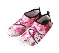 FANSU Chaussures de Plage Pieds Nus avec Semelle Souple, Chaussons Aquatiques à Séchage Rapide pour Natation, Surf, Yoga et Activités Nautiques, Confort Extensible Unisexe (Fiori Rosa,42)
