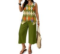 FANSU Completo Donna Estivo 2 Pezzi (Stile elegante 5,L)