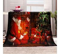 FANSU Coperta Plaid in Pile di Flanella, Microfibra Morbido Durevole e Caldo 3D Stampa Peluche Matrimoniale Coperte Copriletti per Letto Divano Soggiorno (Camino,180x200cm)