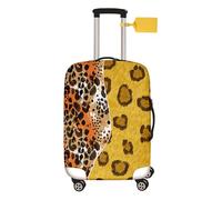 FANSU Coperture per Valigie 3d Capelli stampa Cover Proteggi Valigia, Elastico Bagagli Copertura Protettiva Coprivaligie da Viaggio, Valigia per 18 a 32 pollici (Stampa leopardo,M(22-25 pollici))