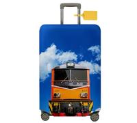FANSU Coperture per Valigie, 3D Stampa di Treno Cover Proteggi Valigia, Elastico Bagagli Copertura Protettiva Coprivaligie da Viaggio Valigia per 18 a 32 pollici (cielo blu,L(26-28 pollici))