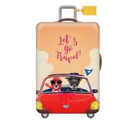 FANSU Coperture per Valigie, 3D Viaggiare in coppia Stampa Cover Proteggi Valigia, Elastico Bagagli Copertura Protettiva Coprivaligie da Viaggio, Valigia per 18 a 32 pollici (L(26-28 pollici))