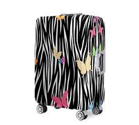 FANSU Coperture per Valigie, Moda Stampa da Farfalla Cover Proteggi Valigia, Elastico Bagagli Copertura Protettiva, Coprivaligie da Viaggio Copri Valigia (S(18-21 pollici),Zebra)