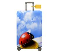 FANSU Coperture per Valigie, Stampa di Coccinella Cover Proteggi Valigia, Elastico Bagagli Copertura Protettiva Coprivaligie da Viaggio, Valigia per 18 a 32 pollici (cielo blu,L(26-28 pollici))
