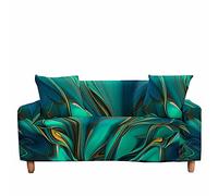 FANSU Copridivani Elastici 1 2 3 4 Posti, Stile Marocchino Copridivano, Universale Copridivani con Braccioli Divano Protector,Antiscivolo Copri Divano +1 Federe (Verde vitalità,3 posti (190~230cm))