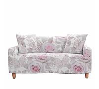 FANSU Copridivano Elasticizzato Universale Antiscivolo 1/2/3/4 Posti,Fodera per Divano con Stampa Rose 3D,Poliestere Antiscivolo Copri Divano con Braccioli +1 Federe (Farfalla d'Argento,3 posti)