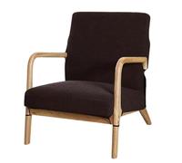 FANSU Copripoltrona 1 Posto con Braccioli,Slipcover Replacement con cerniera Solo copertura La sedia non è inclusa,Copri Poltrona Elasticizzato Rimovibile Lavabile Fodera (Marrone scuro)