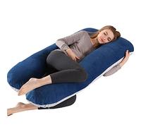 FANSU Cuscino Gravidanza per Dormire, Cuscino Allattamento Forma di U Multifunzionale Pile Cuscino per Tutto Il Corpo Laterale per Il Corpo e maternità (130x70cm,Grigio Marino Chiaro)