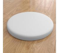 FANSU Cuscino per Seduta in Memory Foam Comfort, Impermeabile Cuscini per Sedie da Rotondo Cuscino per Sedia Rotondo Elastico Cuscini Rotondi per Sedili Lavabili (Diametro 35 cm,Bianco)