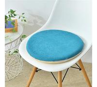 FANSU Cuscino per Seduta in Memory Foam Comfort, Impermeabile Cuscini per Sedie da Rotondo Cuscino per Sedia Rotondo Elastico Cuscini Rotondi per Sedili Lavabili (40cm,Blu Lago)
