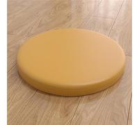 FANSU Cuscino per Seduta in Memory Foam Comfort, Impermeabile Cuscini per Sedie da Rotondo Cuscino per Sedia Rotondo Elastico Cuscini Rotondi per Sedili Lavabili (Diametro 35 cm,Giallo)