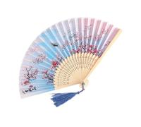 FANSU Fiori Ventaglio Pieghevole da Borsetta Ventagli Matrimonio 2/4/6/8 Pezzi Ventaglio da Borsetta Stile Cinese Vintage Arte per Decorazione Parete Matrimonio Regali Cosplay (Paesaggio,2 Pezzi)