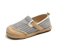 FANSU Moda Slip-On Espadrillas Donna, Stampa a Righe Comodo Scarpe Donna Estive Primavera, Espadrillas Uomo Antiscivolo Leggere, Mocassini Piatti Casual, Unisex Adulto Sneakers (Grigio,36)