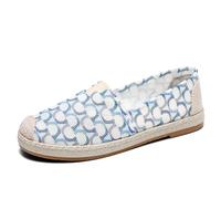 FANSU Moda Slip-On Espadrillas Donna, Stampa Semicircolare Colorata Comodo Scarpe Donna Estive Primavera, Espadrillas Antiscivolo Leggere, Mocassini Piatti Casual, Adulto Sneakers (Blu,36)