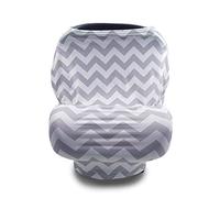 Fansu Multiuso Copertura Allattamento al Seno Stampa Taglia Larga Sciarpa per Allattamento, Coprisedile per Passeggino/Carrello Spesa, Mamma Protezione Privacy (Chevron)