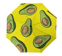 FANSU Ombrello Pieghevole, Portatile Ombrelli, Umbrella Pieghevoli da Viaggio, Resistenti Leggero Antivento Compatto, Universale per Uomini Donna, Stampe di Frutta (Avocado 1)
